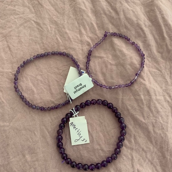 Bracelet Amethyst x3 - Picture 2 of 3